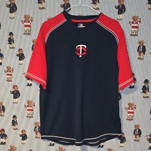 Minnesota Twins MLB Womens Baseball Jersey Large Blue Red